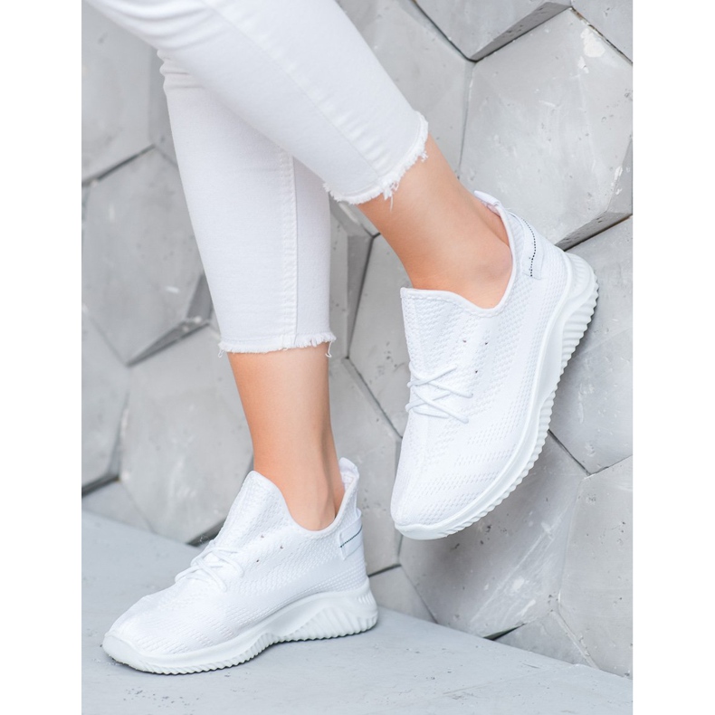 Super Mode Hvide openwork sneakers 1