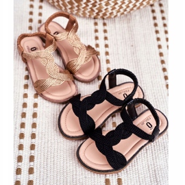 FRROCK Børns sorte Lamado sandaler 1