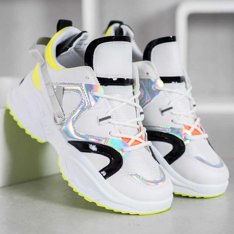 Weide Mode sneakers hvid sort grå gul 1