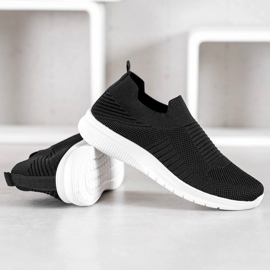 SHELOVET Tekstil Slip-On sko sort 1