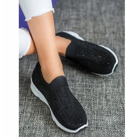 SUPER COOL Slip-on sko med krystaller sort 2