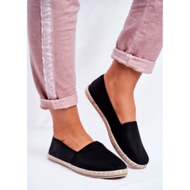 NEWS Kvinders sorte slip-on espadriller 2