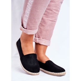 NEWS Kvinders sorte slip-on espadriller 1