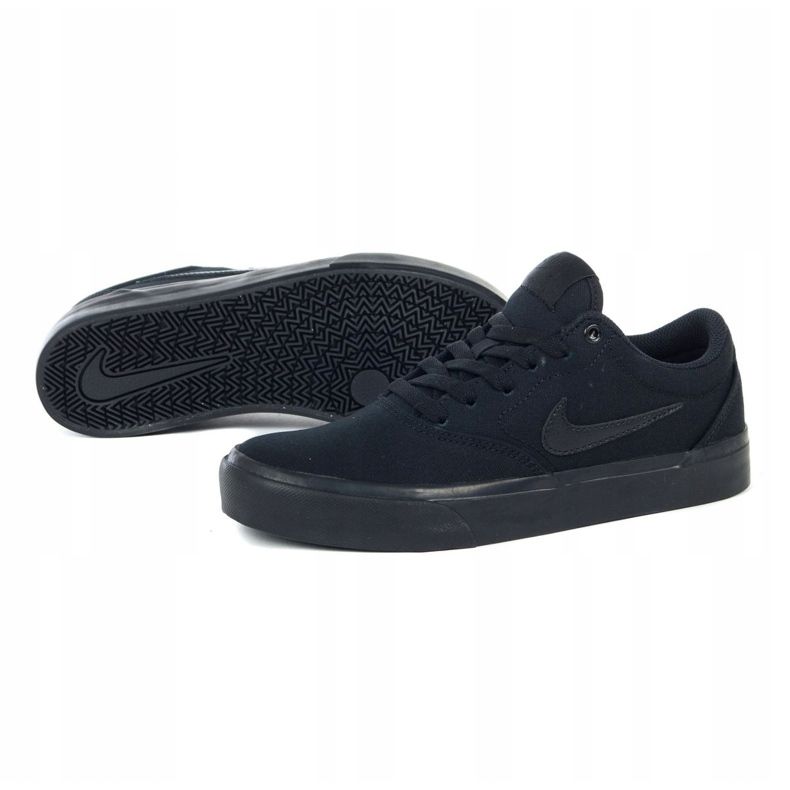 Nike Sb Charge Cnvs Jr CQ0260-005 sko sort grå 1