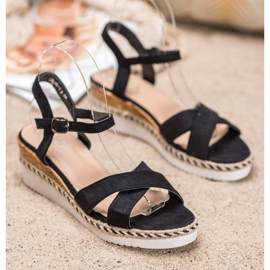 Small Swan Kile sandaler med glitter sort 1