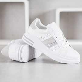 SHELOVET Eco læder sneakers hvid 4
