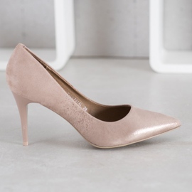 SHELOVET Stilfulde beige hæle 2