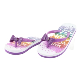 American Club Pigers flip flops, lilla flip -flops med en bue 1