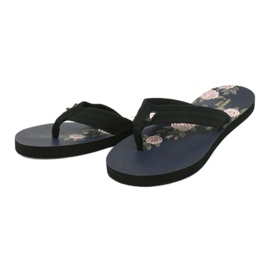 American Club Amerikanske dameskum-flip-flops JP04 sort lyserød 1