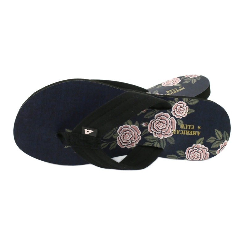 American Club Amerikanske dameskum-flip-flops JP04 sort lyserød 2