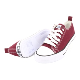 American Club Kvinders sneakers bundet Bourgogne rød 3
