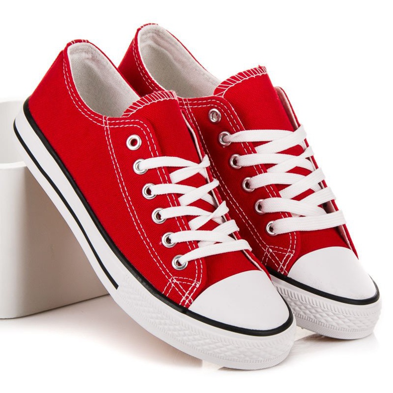 SHELOVET Røde sneakers 1