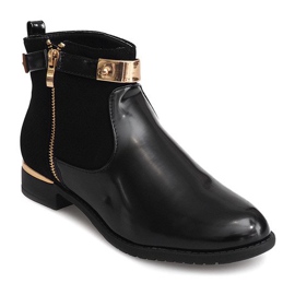 Elegante støvler med lynlås CM32A sort 2