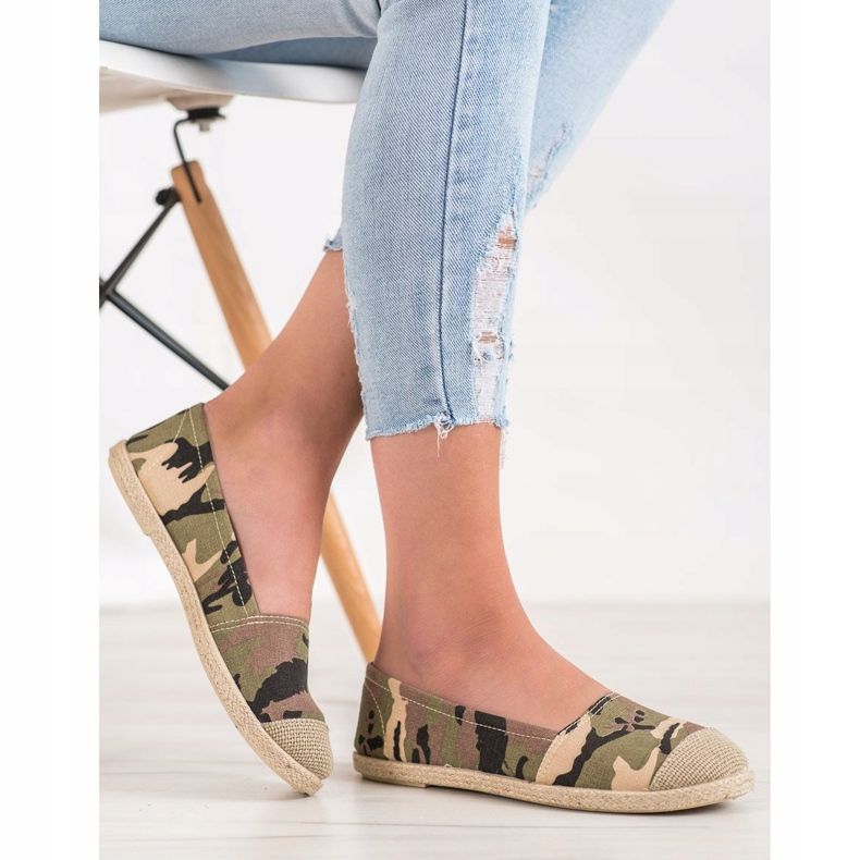 Moderigtigt Espadrilles Moro brun grøn 2