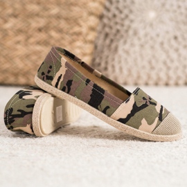 Moderigtigt Espadrilles Moro brun grøn 1