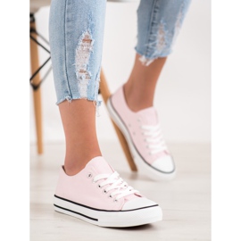 SHELOVET Lyserøde sneakers 1