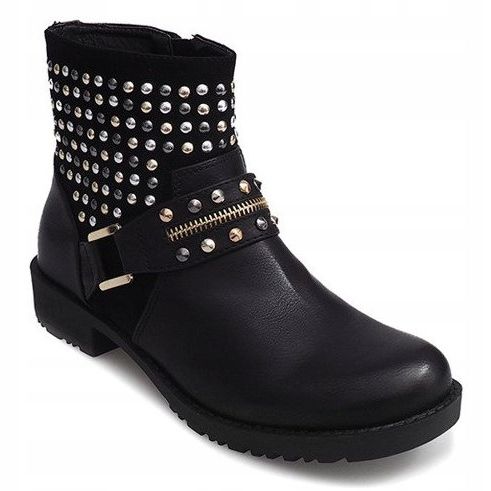 Motoriserede støvler med studs 1636 sort 1