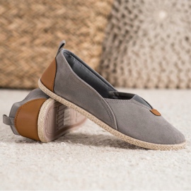 SHELOVET Grå Slipons 2
