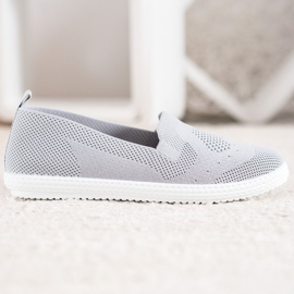 Via Giulia  Grå openwork sneakers 1