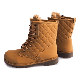 Warm Quilted Trappers 8016 Camel brun 2