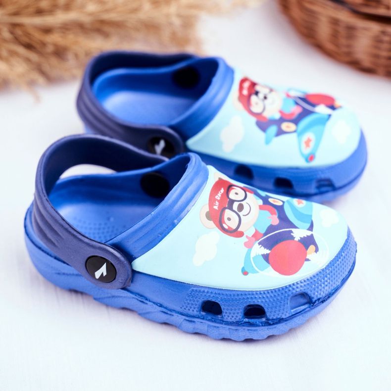 Tøfler til børn Foam Crocs Blue Teddy Bear Pilot SuperFly blå 2