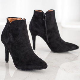 Bella Paris Klassiske støvler på en høj hæl sort 4