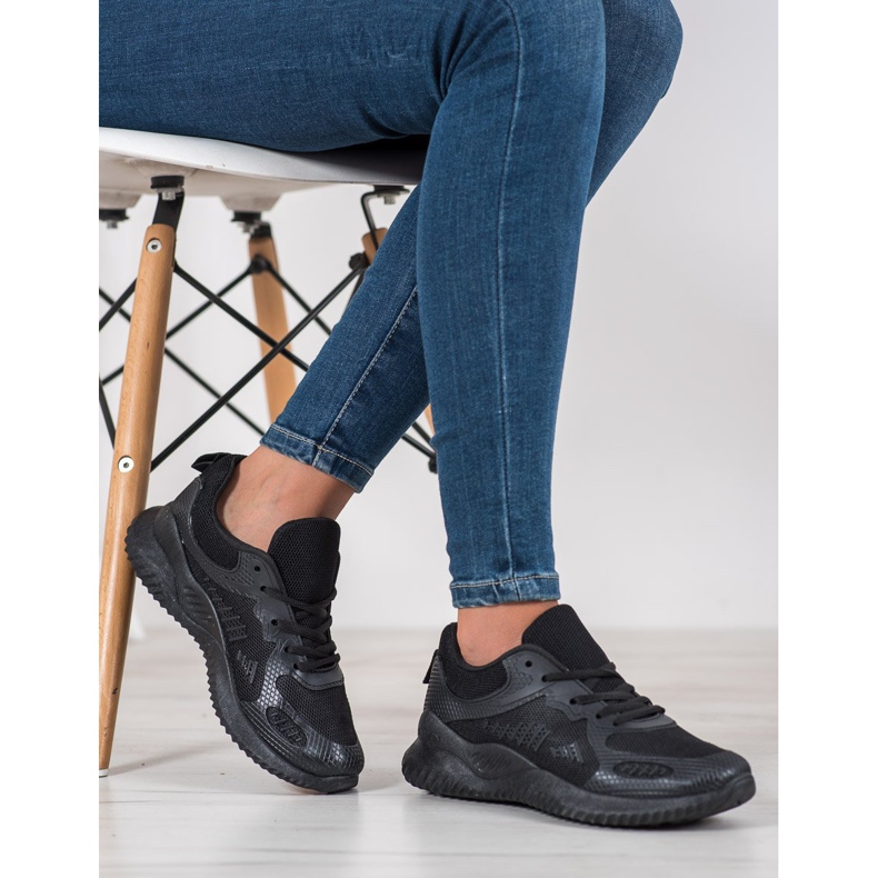 SHELOVET Sneakers med mesh sort 2