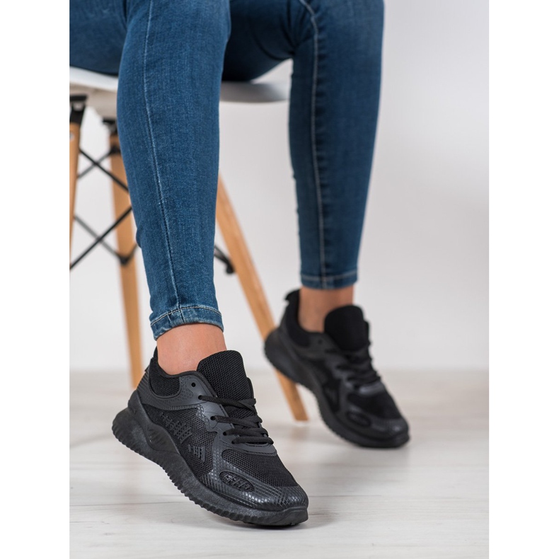 SHELOVET Sneakers med mesh sort 1