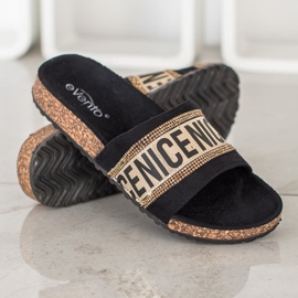 Evento Flotte krystaller hjemmesko sort 2
