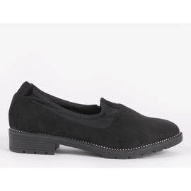 Sorte slip-on sko med elastik 240-1 1