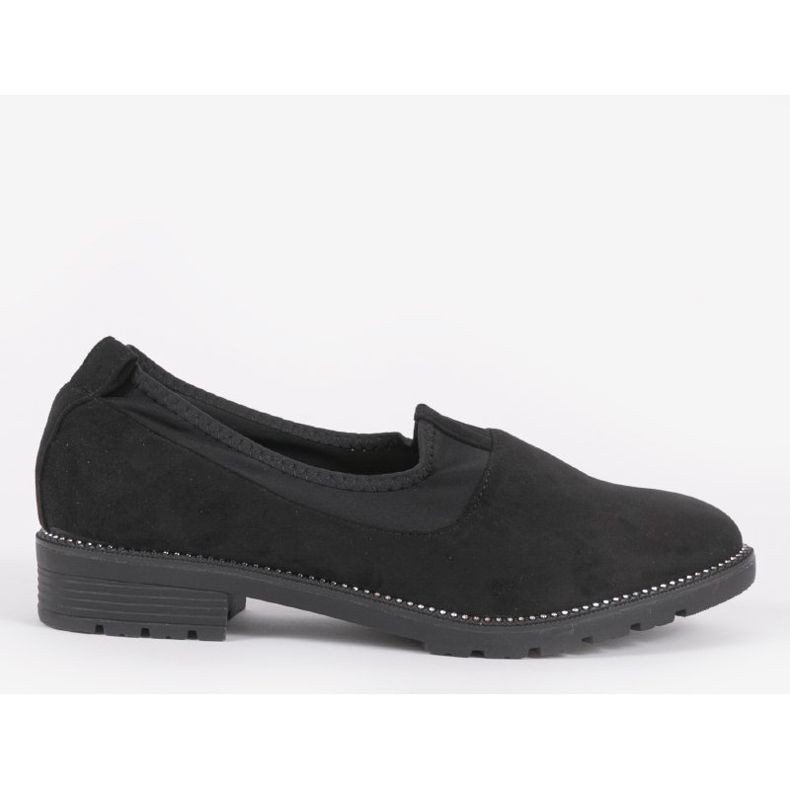 Sorte slip-on sko med elastik 240-1 1