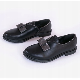 BM Sorte slip-on sko med sløjfe 239-2 2