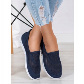 Bona Openwork Slipons blå 1