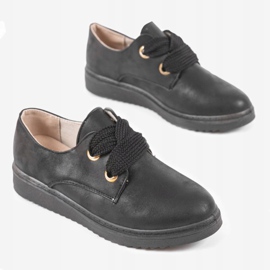 Sorte sneakers på kilen H-18 1
