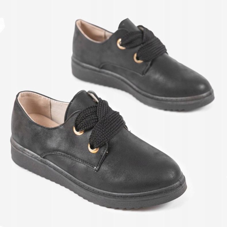 Sorte sneakers på kilen H-18 1