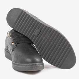Sorte sneakers på kilen H-18 2