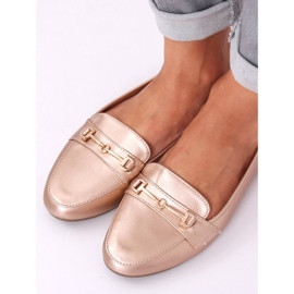 9F176 Champagne Metallic Moccasins lyserød 1