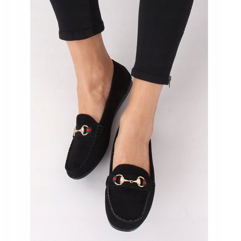 Sorte kvinders loafers CH-1M16 Sort 2