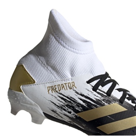 Adidas Predator 20.3 Fg Jr FW9215 fodboldstøvler grå/sølv, hvid, sort, guld hvid 2