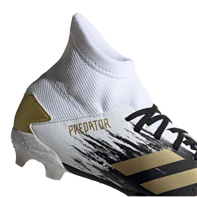 Adidas Predator 20.3 Fg Jr FW9215 fodboldstøvler grå/sølv, hvid, sort, guld hvid 2