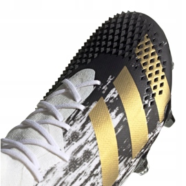 Adidas Predator 20.1 Fg M FW9186 fodboldstøvler hvid sort, hvid, sort, guld 3