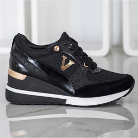 Vinceza Vincez Wedge Sneakers sort 1