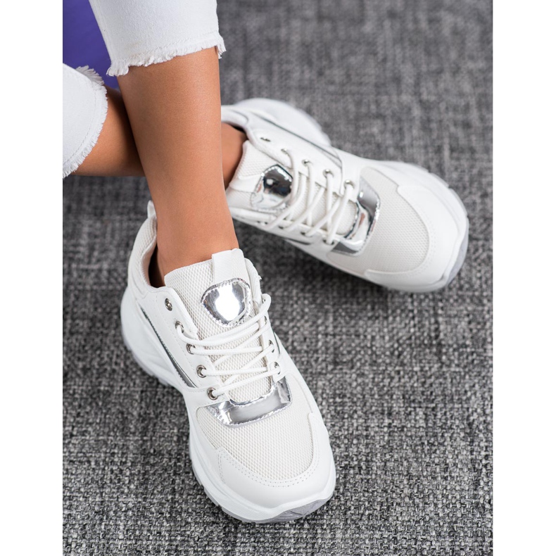 Ideal Shoes Stilfulde sportssko hvid 1