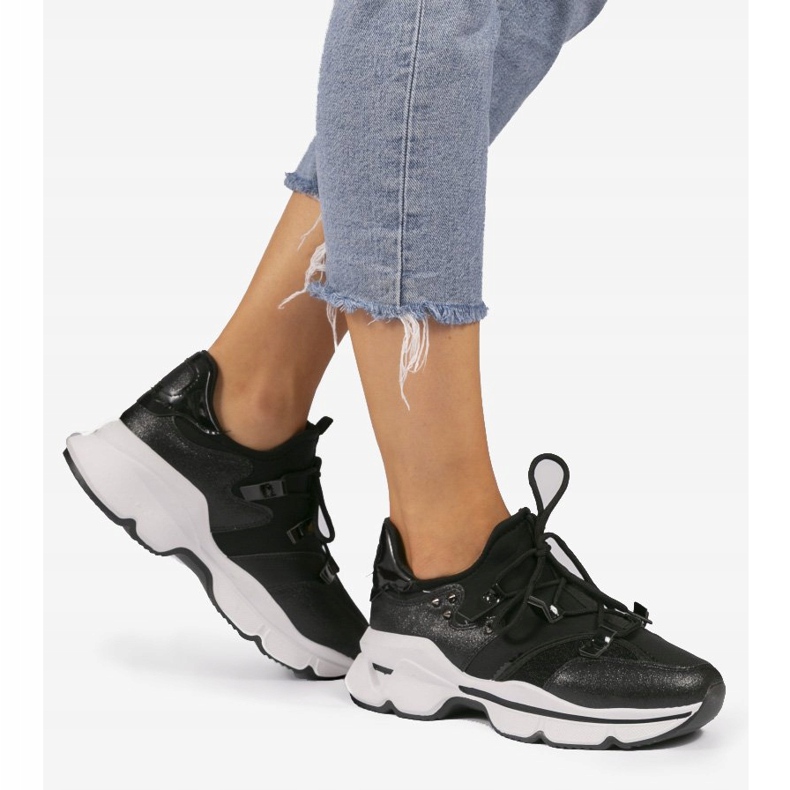 Sorte Lycra sneakers C947 1