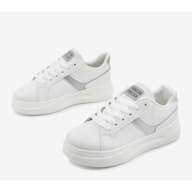 Hvide øko-læder sneakers LLQ206-26 2