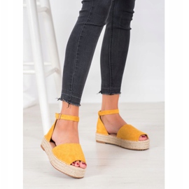 SHELOVET Gul Espadrilles åben tå 1