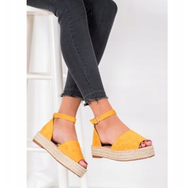 SHELOVET Gul Espadrilles åben tå 2