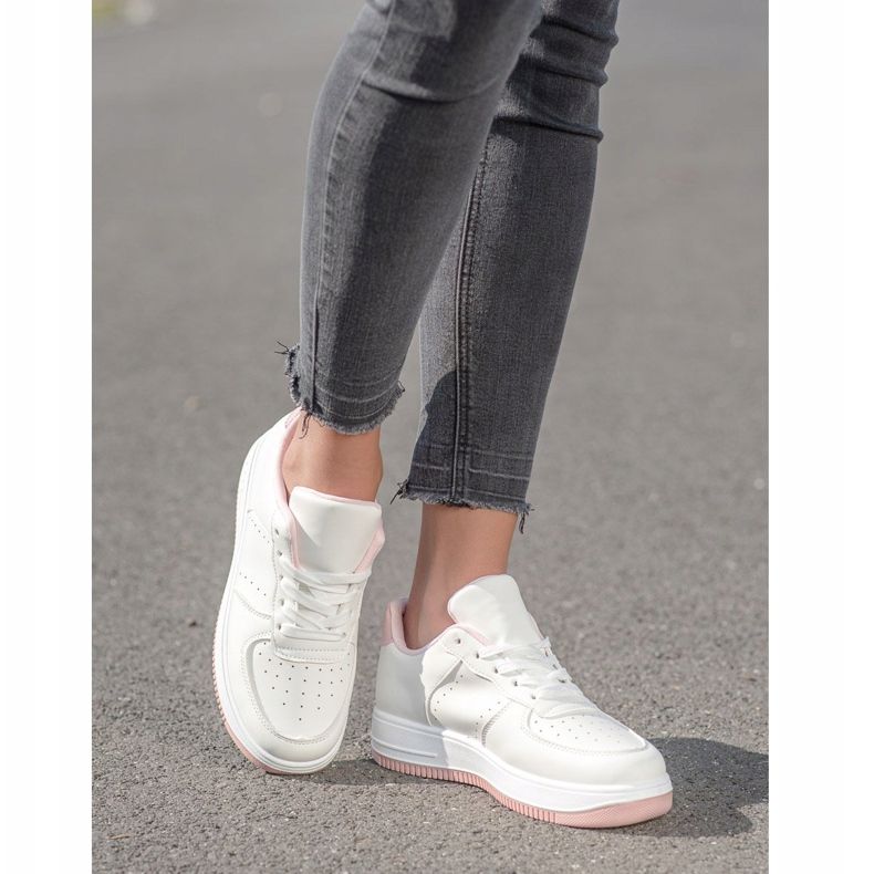 SHELOVET Sneakers på platformen hvid 2