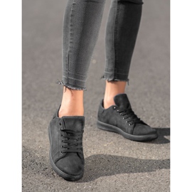 SHELOVET Sort ruskind sneakers 2