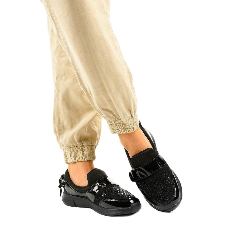 Sort B120 slip-on sportssko 2